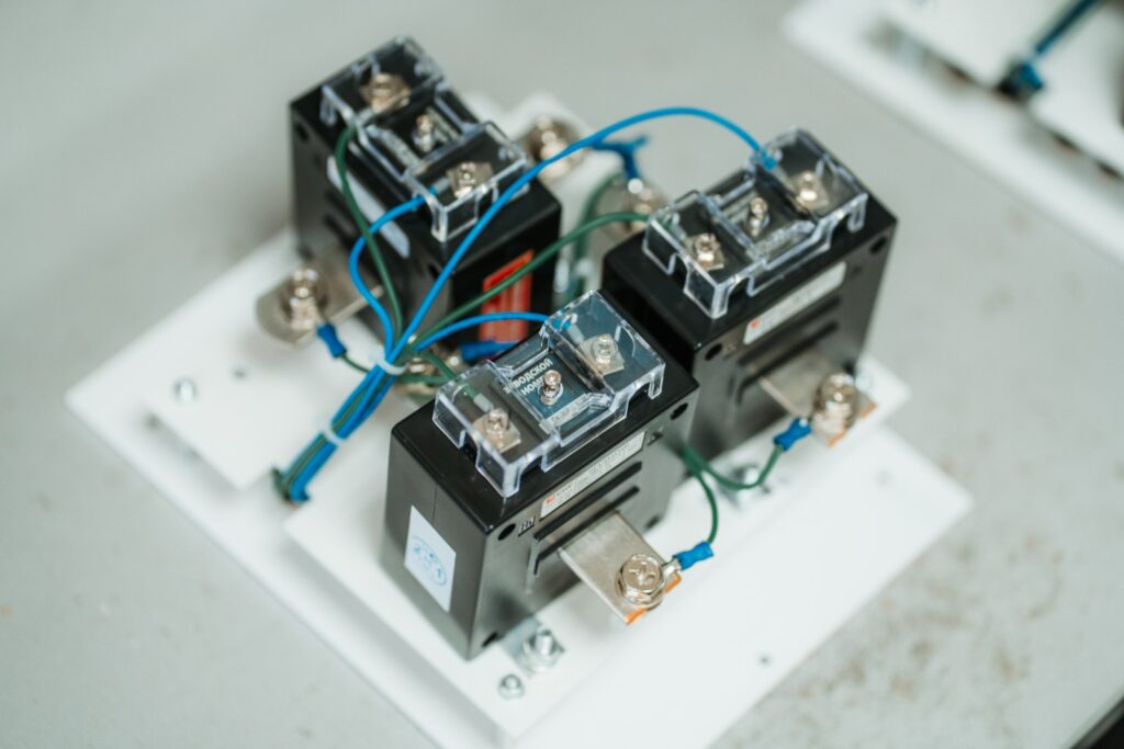 three different types of electrical equipment on a table