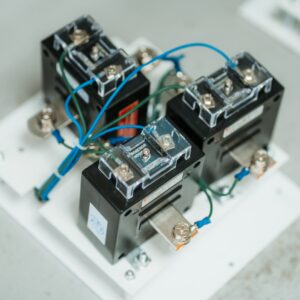 three different types of electrical equipment on a table